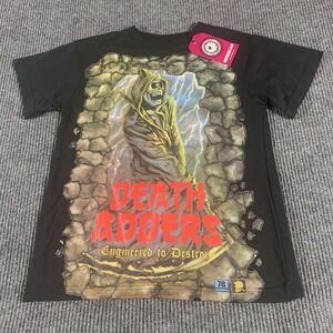 Mishka Death Adders Shirt Mens Small Black Engineered to Destroy Graphic Tee New